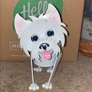 Dog Metal Flower Pot